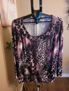 Jessica Purple and Black Patterned Tunic